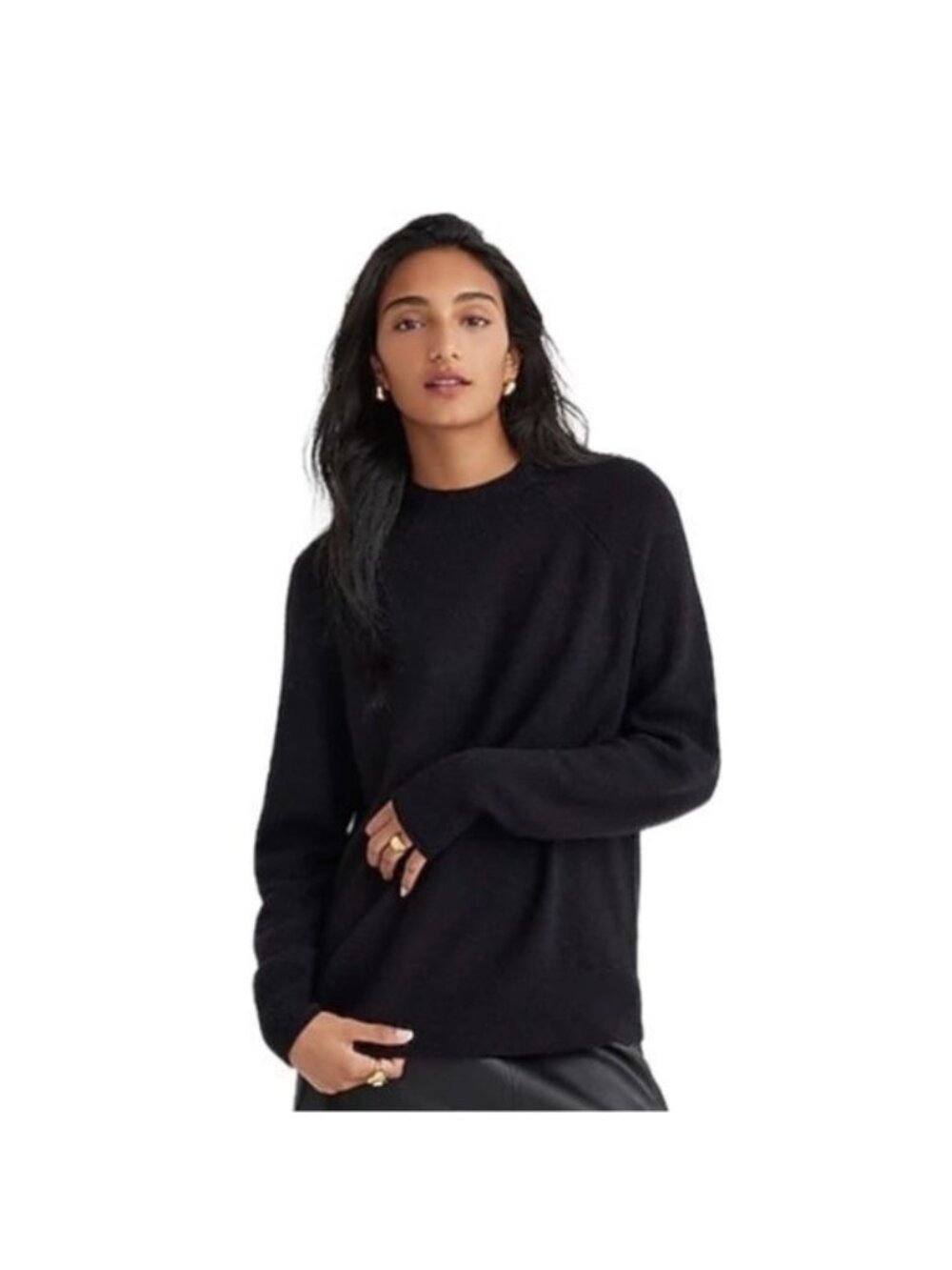 J Crew Rollneck Black sweater in Supersoft yarn wool / alpaca size XXS